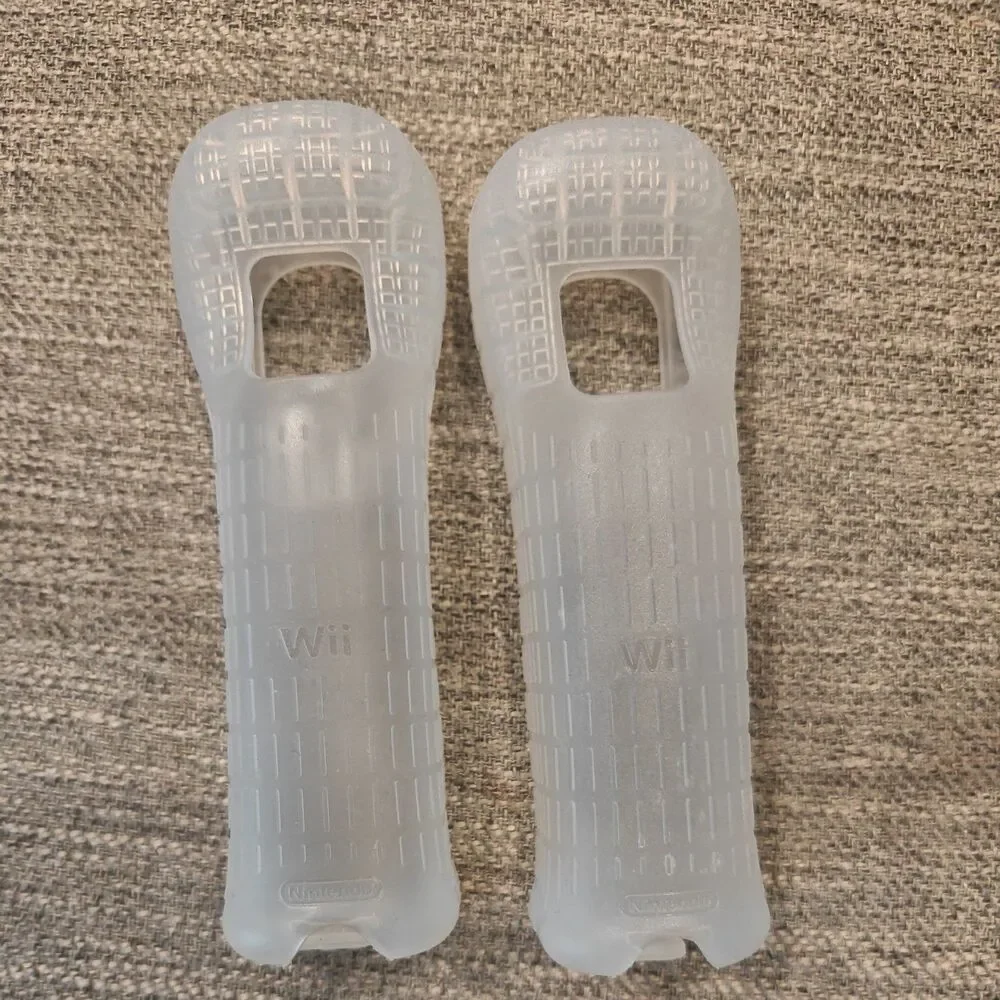 2 Official Nintendo Wii Remote Silicone Rubber Grip Sleeve Motion Plus RVL-027